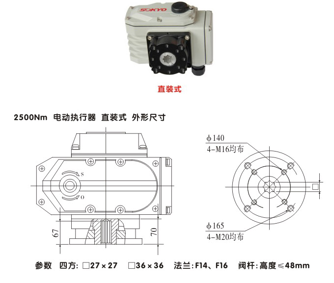 智能電動執(zhí)行器,YTDZ-RS2500智能電動執(zhí)行機(jī)構(gòu)結(jié)構(gòu)圖,直裝式