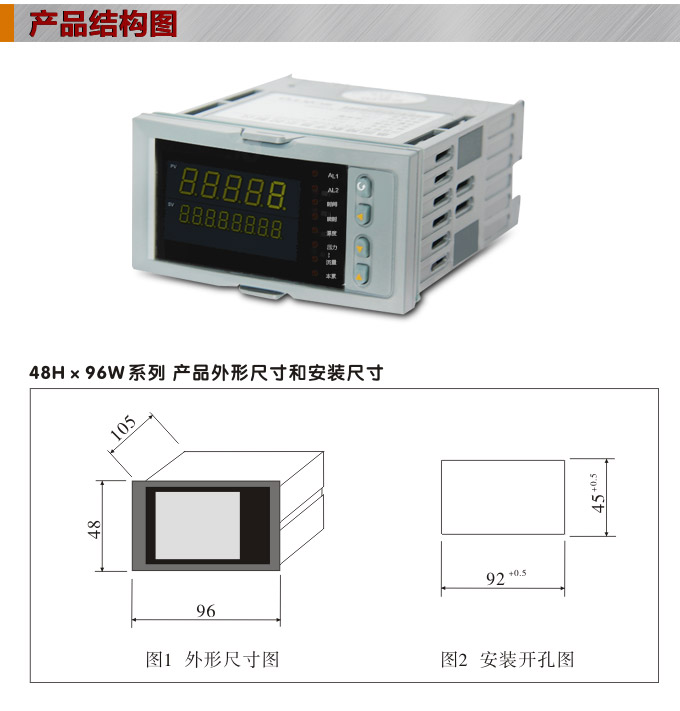 流量表,DF20Y液晶顯示流量表,流量積算控制儀結構圖