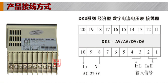 數字電流表,DK3直流電流表,電流表接線圖