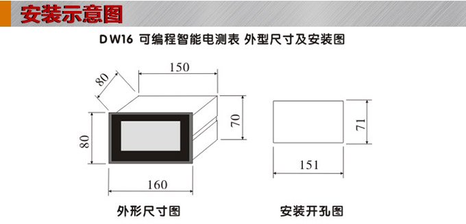 交流電壓表,DW16數字電壓表,電壓表外形結構圖