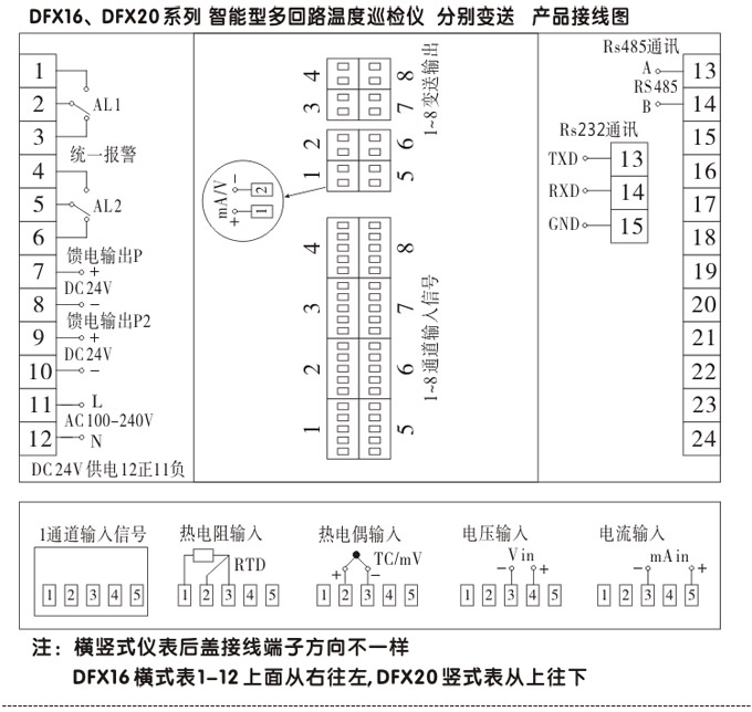 溫度巡檢儀,DFX20多回路溫度巡檢儀,多回路巡檢控制儀接線方式1 溫度巡檢儀,DFX20多回路溫度巡檢儀,多回路巡檢控制儀接線方式1