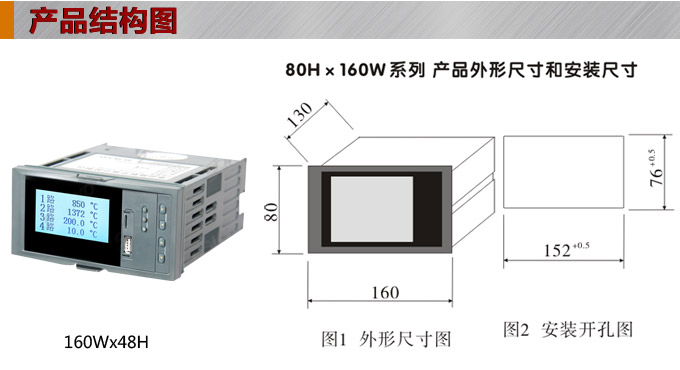 液晶漢顯控制儀,DT416雙回路液晶顯示表,液晶顯示控制儀結構圖 液晶漢顯控制儀,DT416雙回路液晶顯示表,液晶顯示控制儀結構圖