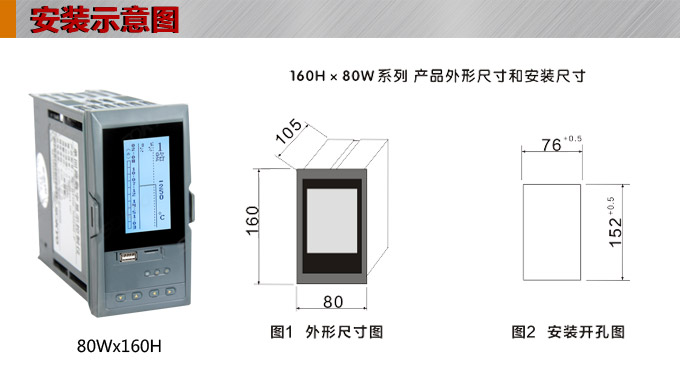液晶漢顯控制儀,DT320單回路液晶顯示表,液晶顯示控制儀 安裝示意圖 液晶漢顯控制儀,DT320單回路液晶顯示表,液晶顯示控制儀 安裝示意圖