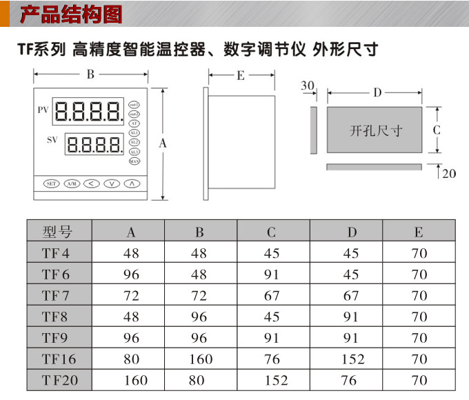 溫度控制器,TF20高精度溫控器,溫控表,高精度控制器結(jié)構(gòu)圖 溫度控制器,TF20高精度溫控器,溫控表,高精度控制器結(jié)構(gòu)圖