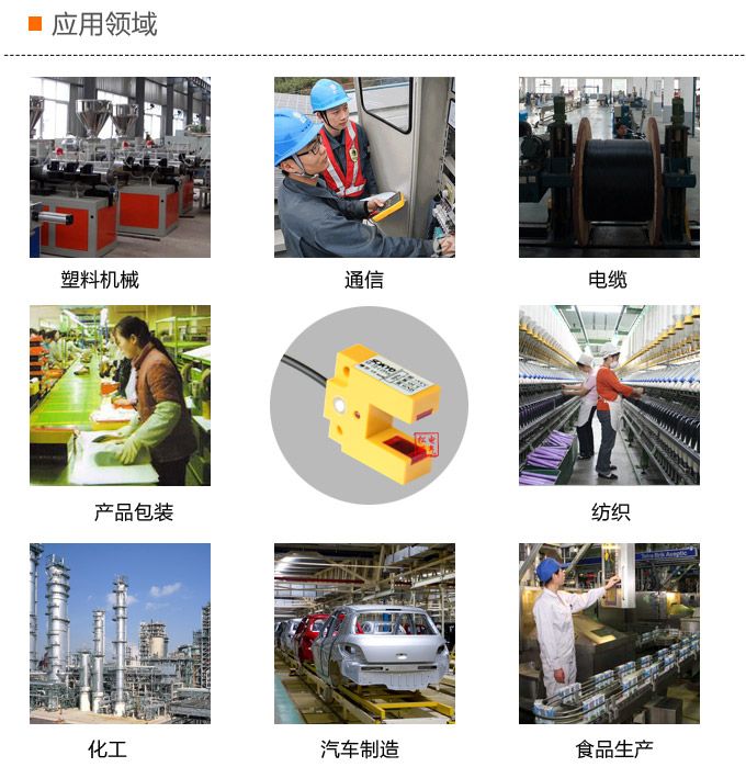 光電開關，TZ-U槽形光電開關，光電傳感器應用領域
